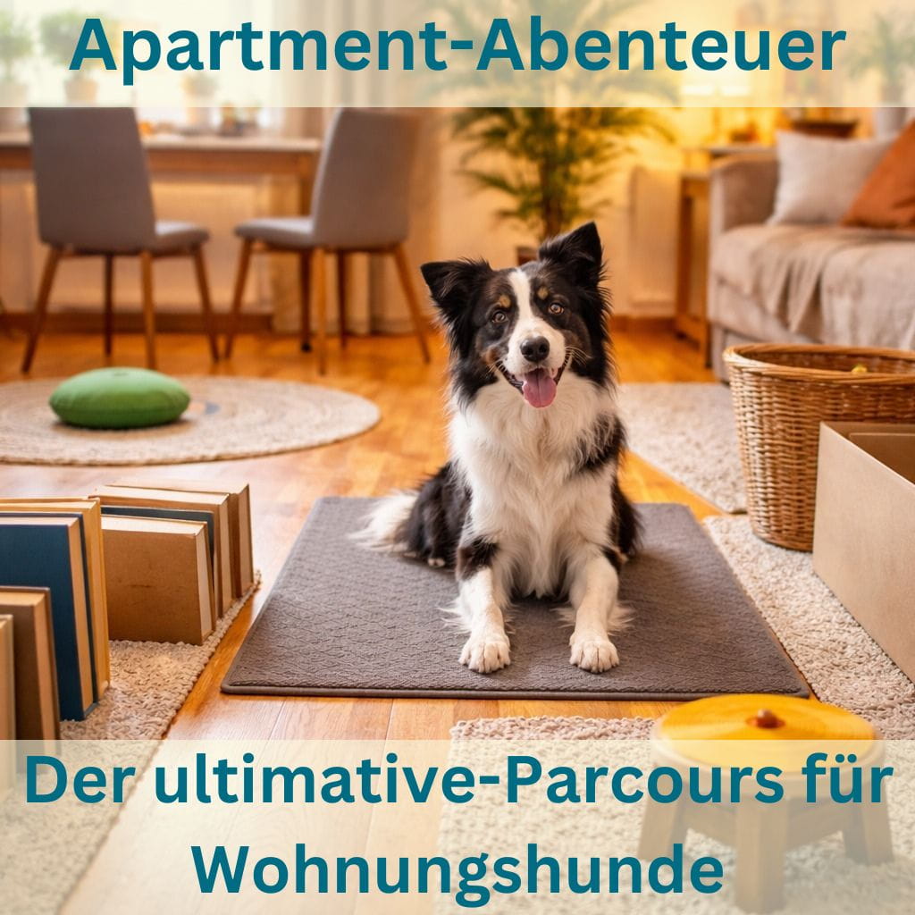 Indoor Parcours für Hunde: So beschäftigst du deinen Hund in der Wohnung mit einfachen Alltagsgegenständen. Ruhig, sinnvoll, perfekt für Regenabende und Stadthunde.